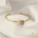 Bracelete Coração Cravejado Folheado a Ouro 18k