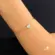 Bracelete Coração Cravejado Folheado a Ouro 18k
