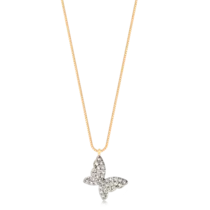 Gargantilha Borboleta Com Zircônia Folheada a Ouro 18k