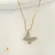 Gargantilha Borboleta Com Zircônia Folheada a Ouro 18k