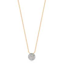 Gargantilha Círculo Com Zircônia 6mm Folheada a Ouro 18k