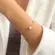 Bracelete Coração Liso Folheado a Ouro 18k