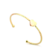Bracelete Coração Liso Folheado a Ouro 18k