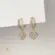 Argola Coração Com Pedras de Zircônia Folheada a Ouro 18k