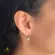 Argola Coração Com Pedras de Zircônia Folheada a Ouro 18k