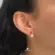 Brinco Pérola e Gota Zircônia Folheado a Ouro 18k
