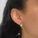 Brinco Pérola e Gota Zircônia Folheado a Ouro 18k