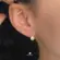 Brinco Pérola e Gota Zircônia Folheado a Ouro 18k