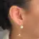 Brinco Gota Pérola Folheado a Ouro 18k