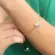 Pulseira Coração Cravejado Folheada a Ouro 18k