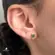 Conjunto Gota Verde Com Zircônia Folheado a Ouro 18k