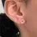 Conjunto Quadrado Vazado Cravejado Folheado a Ouro 18k