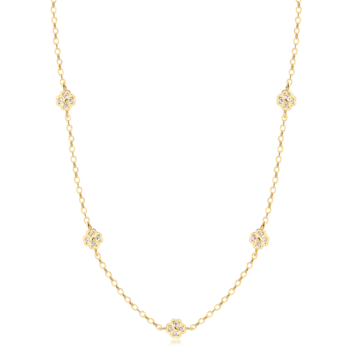 Gargantilha Choker Trevo Com Zircônia Folheada a Ouro 18k