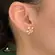 Brinco Flor Lisa Folheado a Ouro 18k
