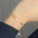 Pulseira Elo Cartier Com Zircônia Folheada a Ouro 18k