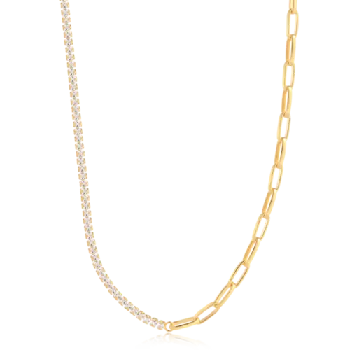 Gargantilha Choker Cravejada e Cartier Folheada a Ouro 18k
