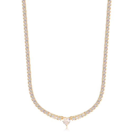 Gargantilha Cravejada Fecho Gaveta Folheada a Ouro 18k
