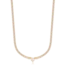 Gargantilha Cravejada Fecho Gaveta Folheada a Ouro 18k
