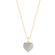 Gargantilha Coração Cravejado Com Zircônia Folheado a Ouro 18k