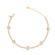 Pulseira Cravejada Ponto de Luz Coração Folheada a Ouro 18k