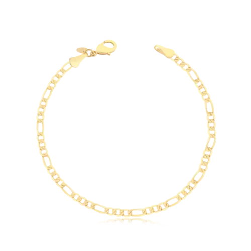Pulseira 3x1 Elos Folheada a Ouro 18k