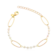 Pulseira Perolada Elos Folheada a Ouro 18k