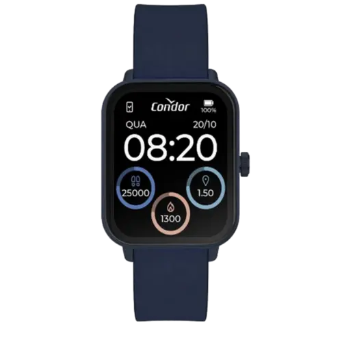 RELOGIO CONDOR SMARTWATCH CX. POLIM. PULS. SILICONE AZUL