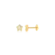 Brinco Baby Florzinha Zircônia Folheado a Ouro 18k