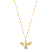 Pingente Espírito Santo Zircônia Folheado a Ouro 18k