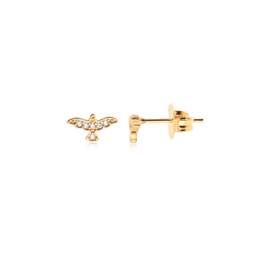 Brinco Espírito Santo Zircônia Folheado a Ouro 18k