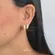 Argola 15mm Click Cravejada Folheada a Ouro 18k