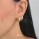 Argola 17mm Trançada Lisa Folheada a Ouro 18k