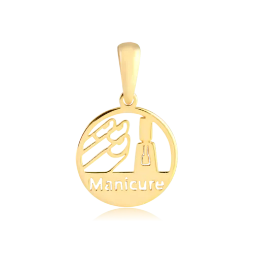 Pingente Manicure Folheado a Ouro 18k