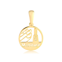 Pingente Manicure Folheado a Ouro 18k