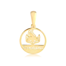 Pingente Jornalismo Folheado a Ouro 18k