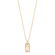 Gargantilha Retangular Cravejado Cruz Folheada a Ouro 18k