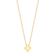 Gargantilha Trevo da Sorte Liso Folheado a Ouro 18k