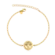 Pulseira Circular Espírito Santo Com Zircônia Folheado a Ouro 18k