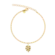 Pulseira Folha Com Zircônia Folheada a Ouro 18k