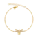 Pulseira Espírito Santo Com Zircônia Folheada a Ouro 18k