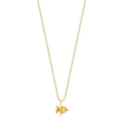 Gargantilha Peixe Zircônia Folheada a Ouro 18k