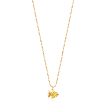Gargantilha Peixe Zircônia Folheada a Ouro 18k