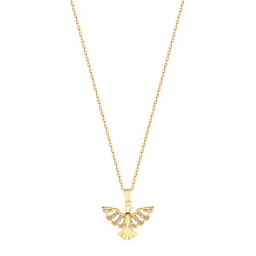 Pingente Espírito Santo Zircônia Folheado a Ouro 18k