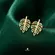 Brinco Folha Zircônia Folheado a Ouro 18k
