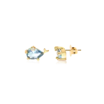 Brinco Baleia Zircônia Folheado a Ouro 18k