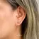 Brinco Baleia Zircônia Folheado a Ouro 18k