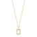 Pingente Elo Retangular Zircônia Folheado a Ouro 18k