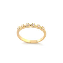 Anel Aparador Com Zircônia Folheado a Ouro 18K