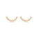 Brinco Curva Cravejada Folheado a Ouro 18k