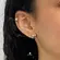 Brinco Trevo da Sorte Liso 9mm Folheado a Ouro 18k